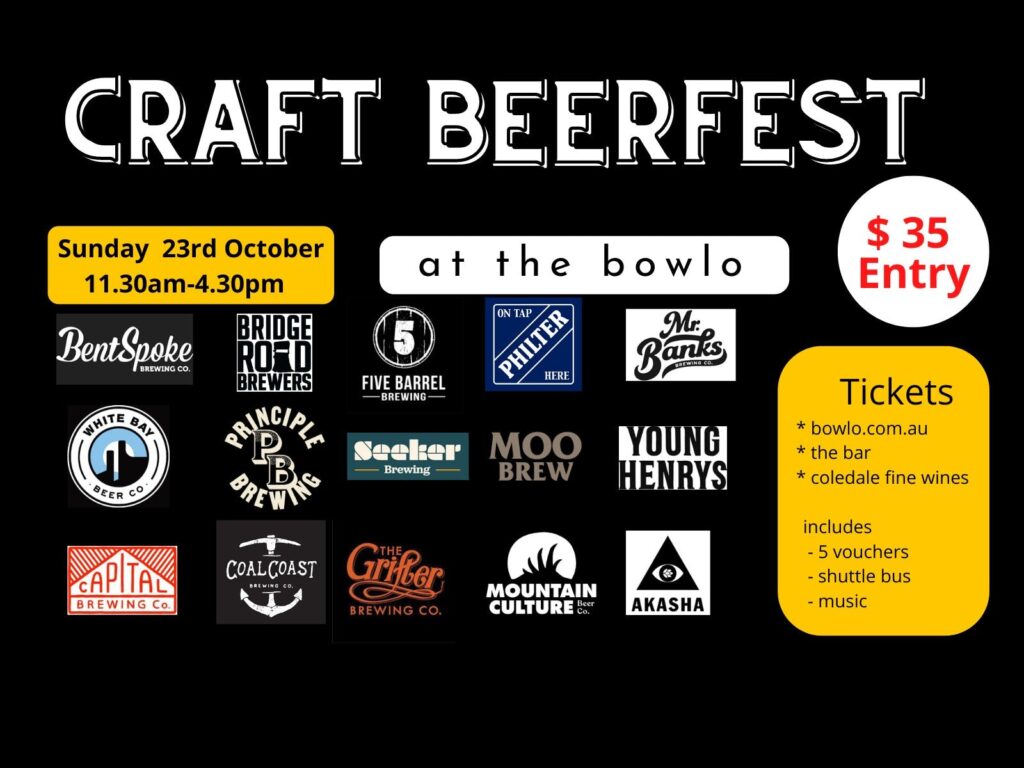 Craft Beerfest at The Wombarra Bowlo Destination Wollongong